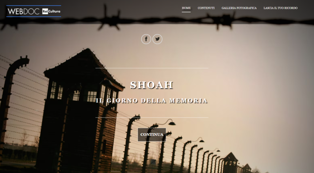 Giornata della Memoria 2025 per non dimenticare: la home page del web-doc di Rai Cultura.