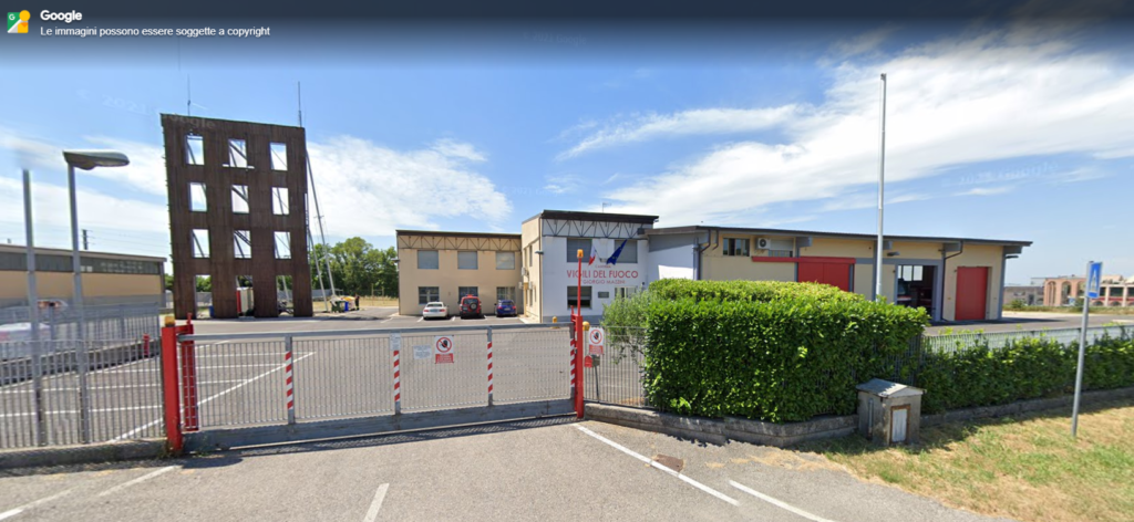 La caserma dei vigili del fuoco a Castiglione delle stiviere