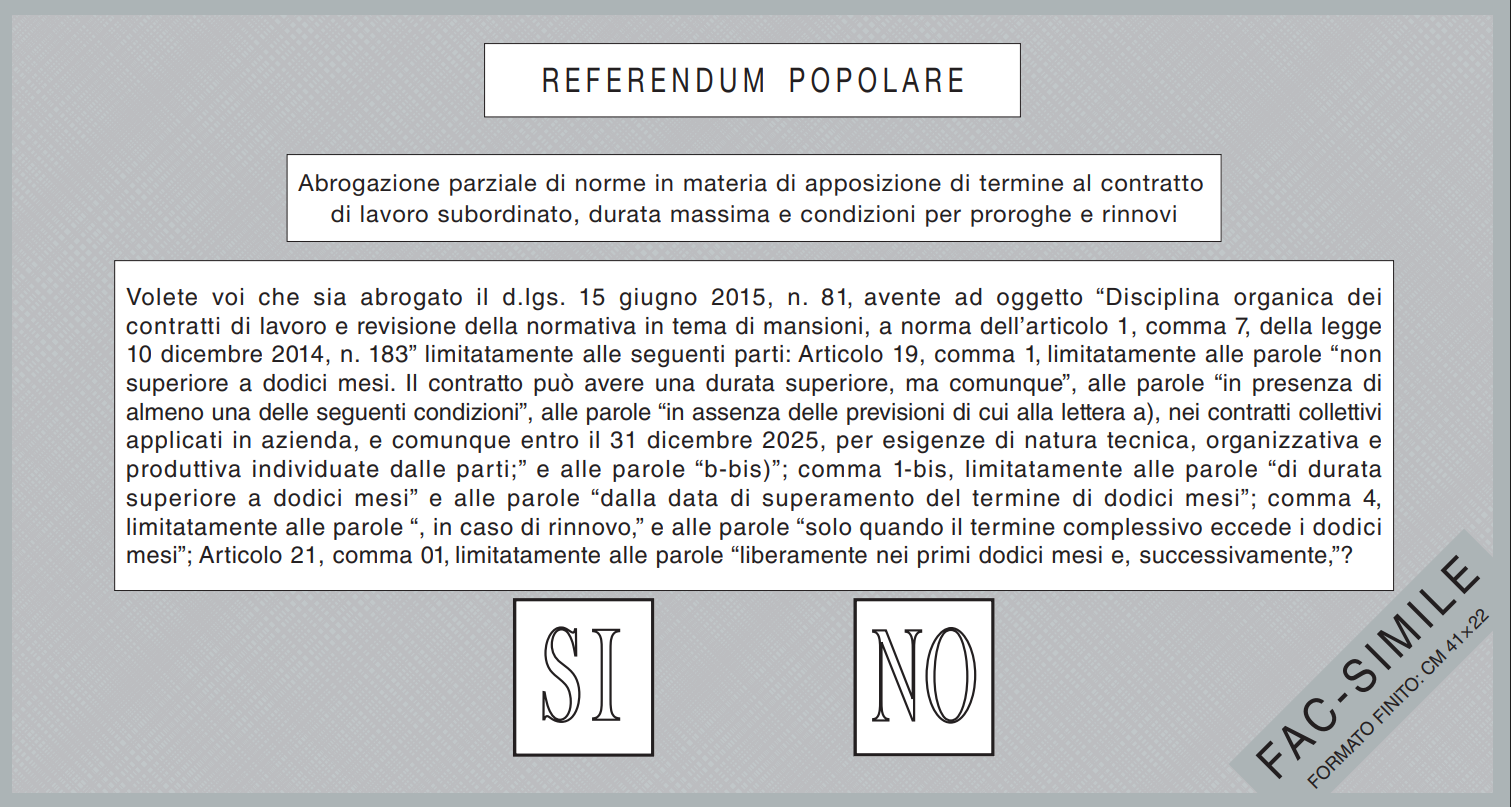 referendum 8 e 9 giugno: quesito 3