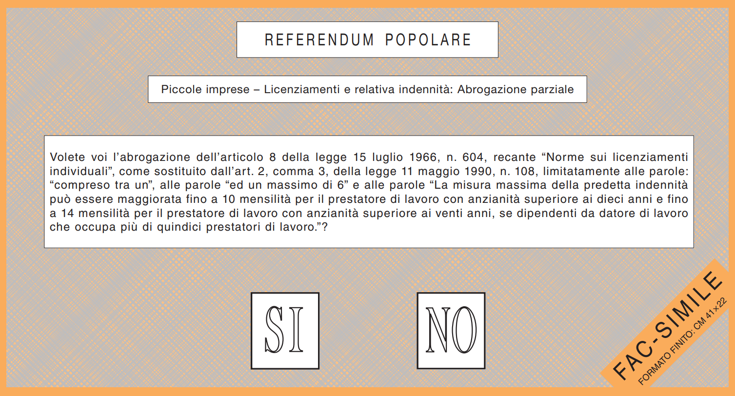 referendum 8 e 9 giugno: quesito 2